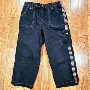 St. John's Bay Active Black and Pink Cargo Pants Size Small